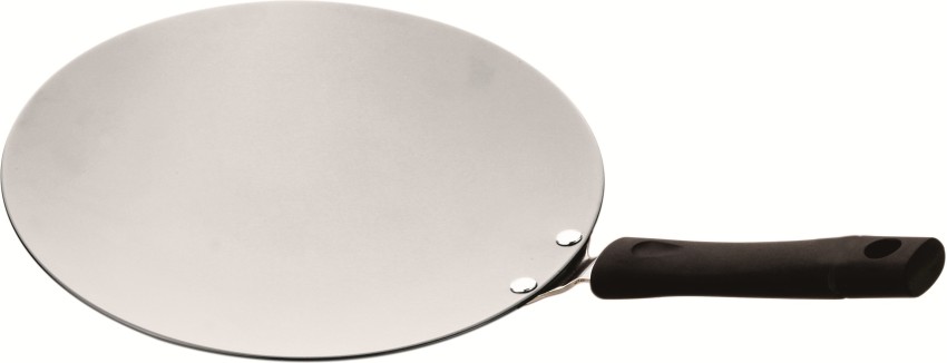 4mm Thick Aluminium Gas & Induction Base Chapati Roti Tawa, Dia 27.5 cm,  Silver