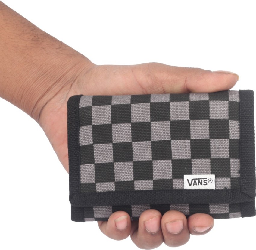 VANS Men Black Fabric Wallet Black Gunmetal Price in India