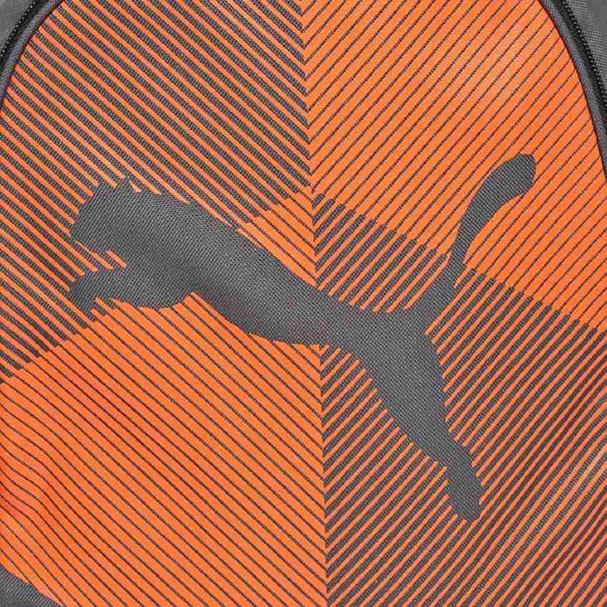 Puma unisex echo plus grey & shop orange backpack