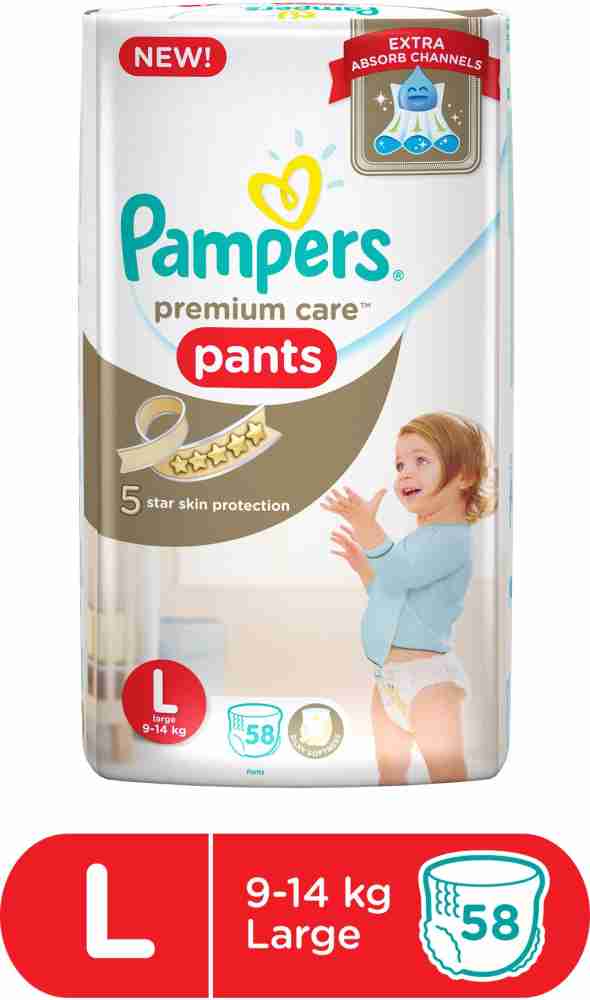 Pampers Premium Care Pants - L - Buy 58 Pampers Cotton Inner Cover