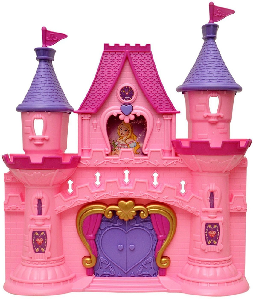 TOYSHINE Castle Doll House with Music Lights Accessories Toy