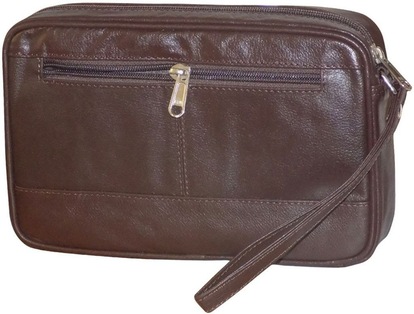 Mens leather hand pouch on sale