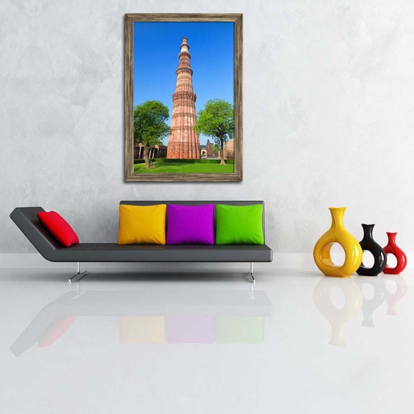 Buy Lazy Duke Qutb Minar Art Indian Tourist Place White Dial Art Printed  10 Wall Clock Online at Low Prices in India 