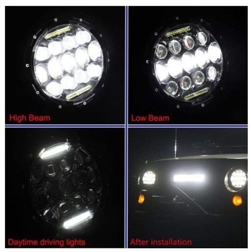AutoSun 7 inch LED Projector Headlight DOT Chrome For Royal