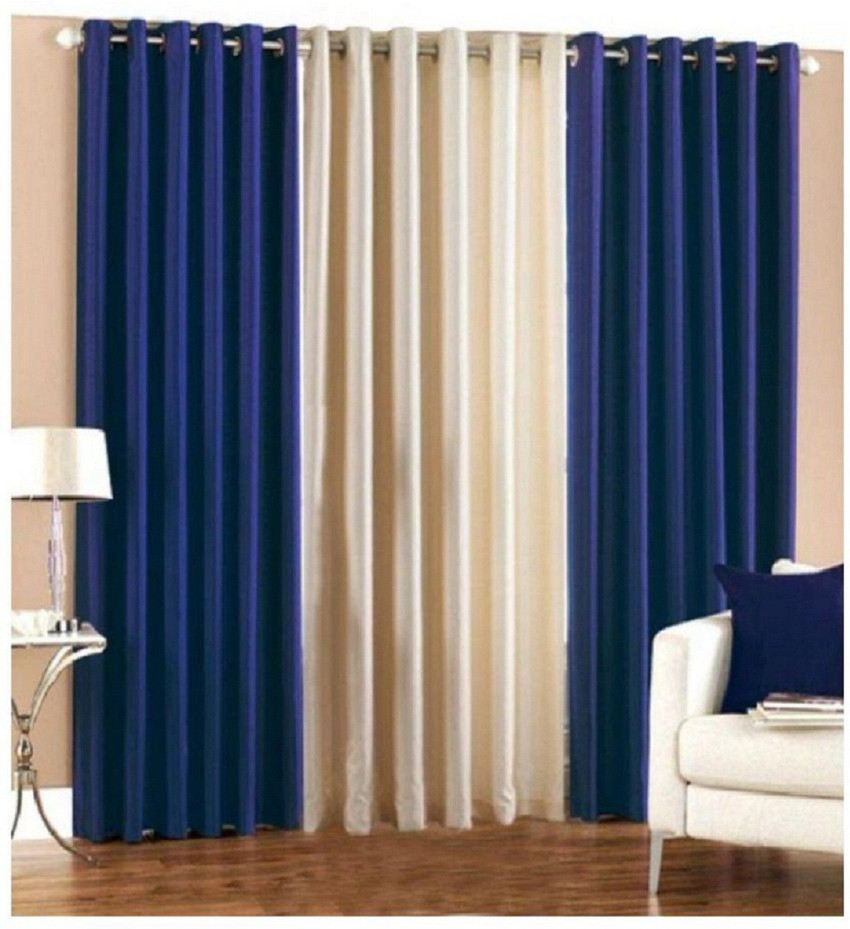 pthc Panipat Textile Hub 213 cm (7 ft) Polyester Semi Transparent Door Curtain  (Pack Of 3) - Buy Panipat Textile Hub 213 cm (7 ft) Polyester Semi  Transparent Door Curtain (Pack Of 3)