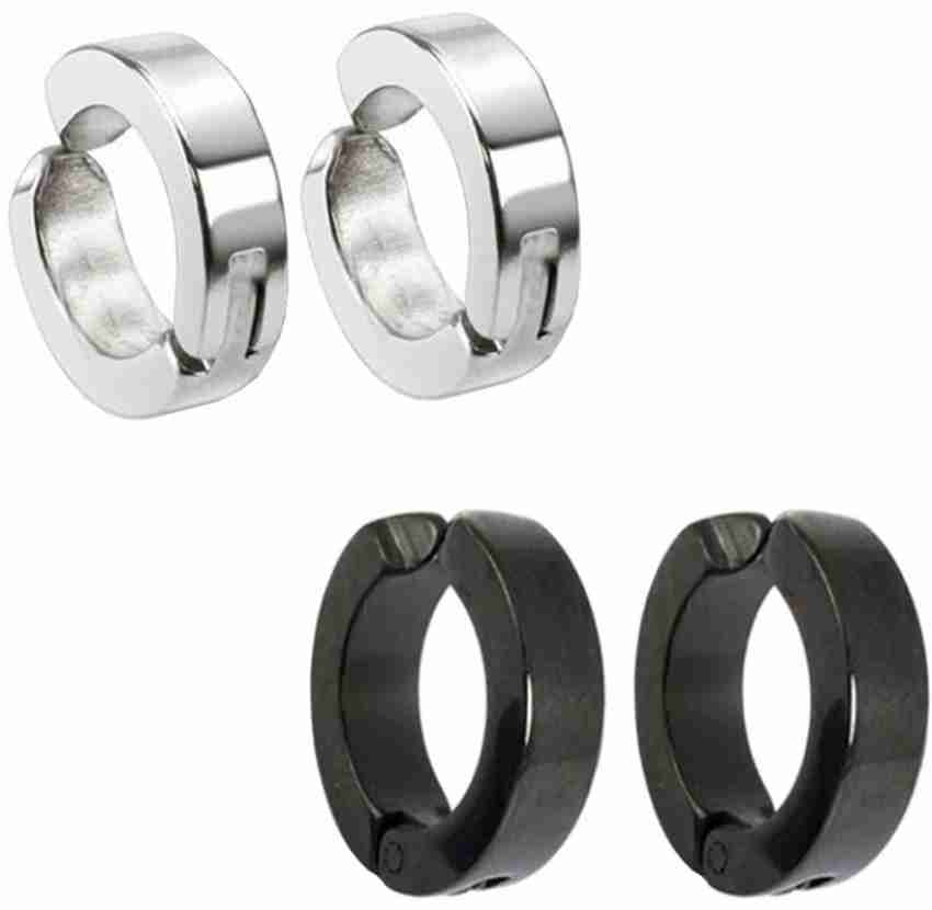  Buy Men Style Fashion Punk Non-Piercing Ear mens jewelry (2  Pairs) SEr005047 Metal Clip-on Earring Online at Best Prices in India