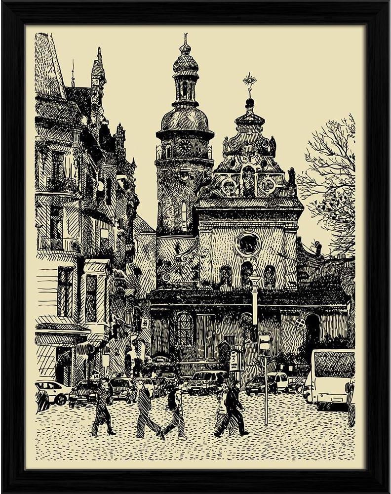  Lviv Print Black and White, Lviv Wall Art, Lviv Poster