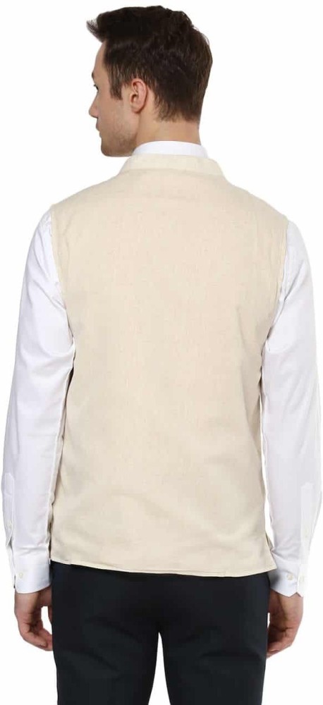 Buy Indus Route By Pantaloons Grey Linen Nehru Jacket - Nehru Jackets for  Men 1338738