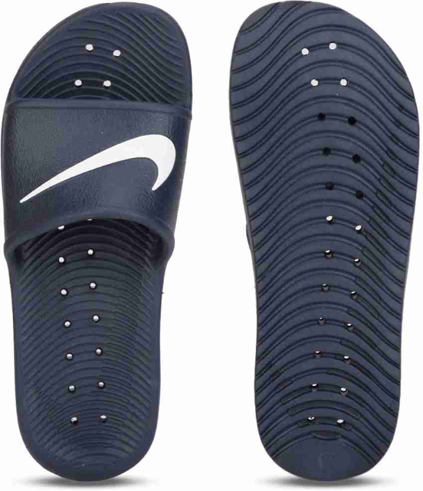 NIKE Men KAWA SHOWER Flip Flops Buy MIDNIGHT NAVY WHITE Color