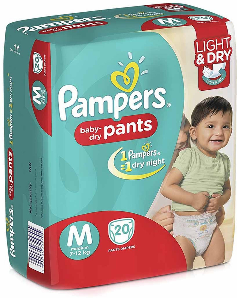 Pampers medium hotsell size diapers flipkart