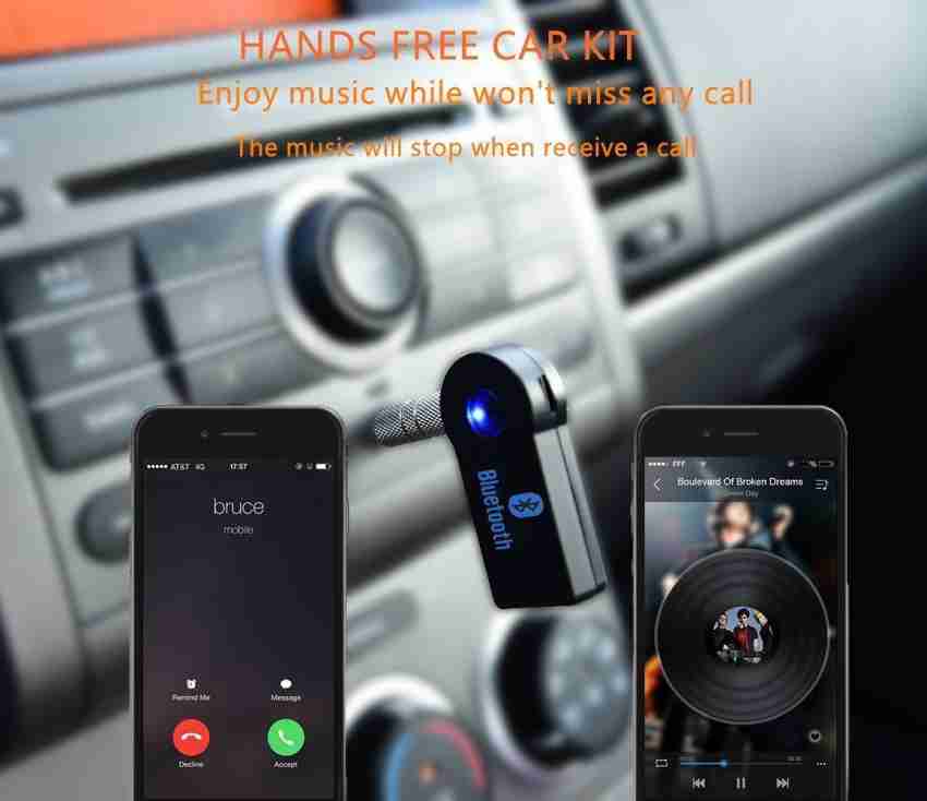 Voltegic ® Wireless Bluetooth 3.5mm AUX Audio Stereo Music Home Car  Receiver Adapter Mic BT-Mic-002 Bluetooth