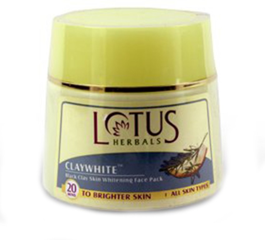 LOTUS HERBALS Black Clay Skin Whitening Face Pack Price in India