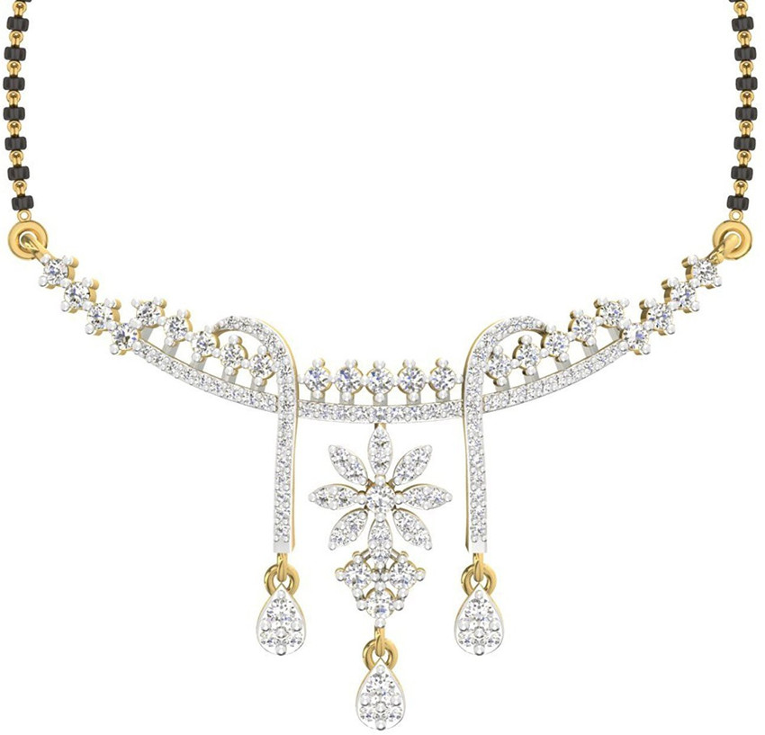 TBZ TheOriginal Fancy 18kt Diamond Yellow Gold Mangalsutra