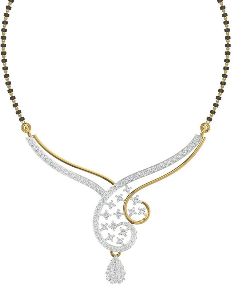 TBZ TheOriginal Fancy 18kt Diamond Yellow Gold Mangalsutra