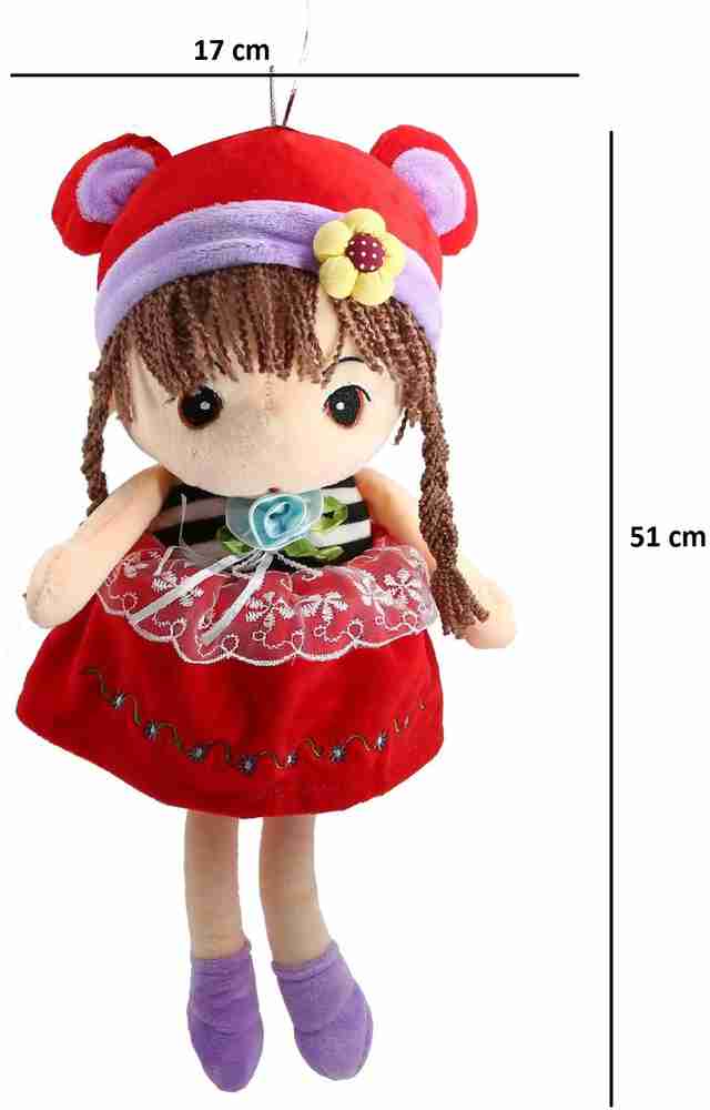 WISHKEY Adorable Red Doll with Long Hair Adorable Red Doll with