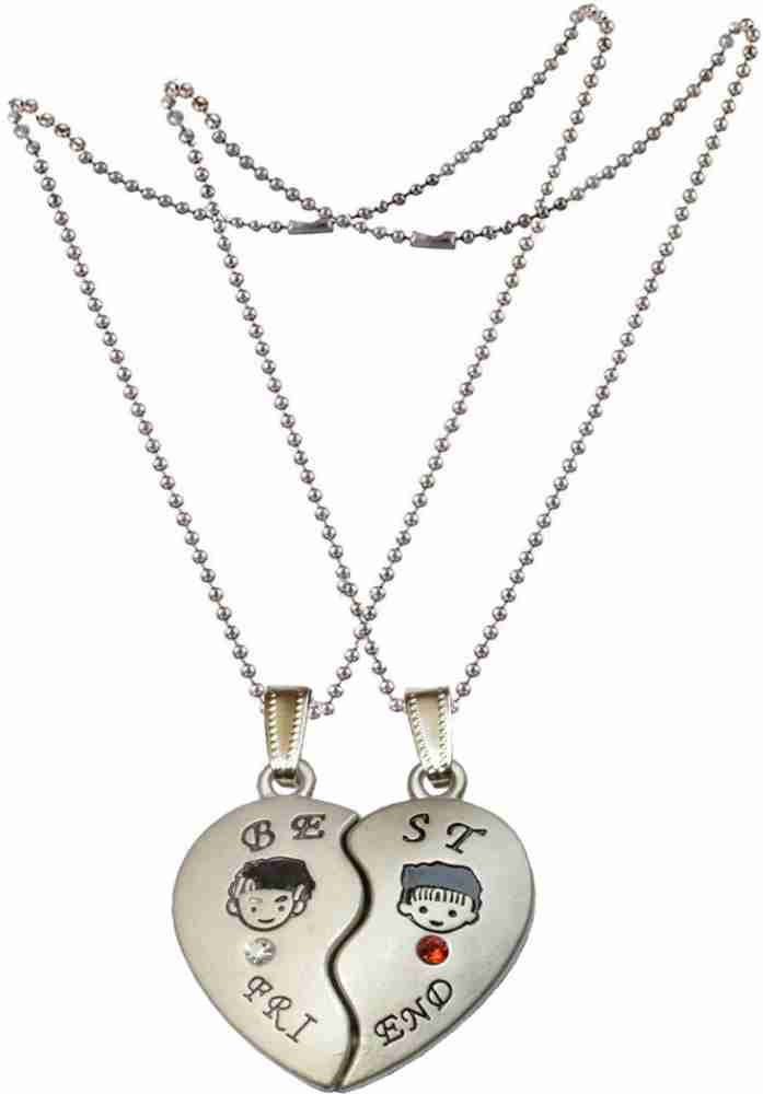 Guy and girl sale best friend necklaces