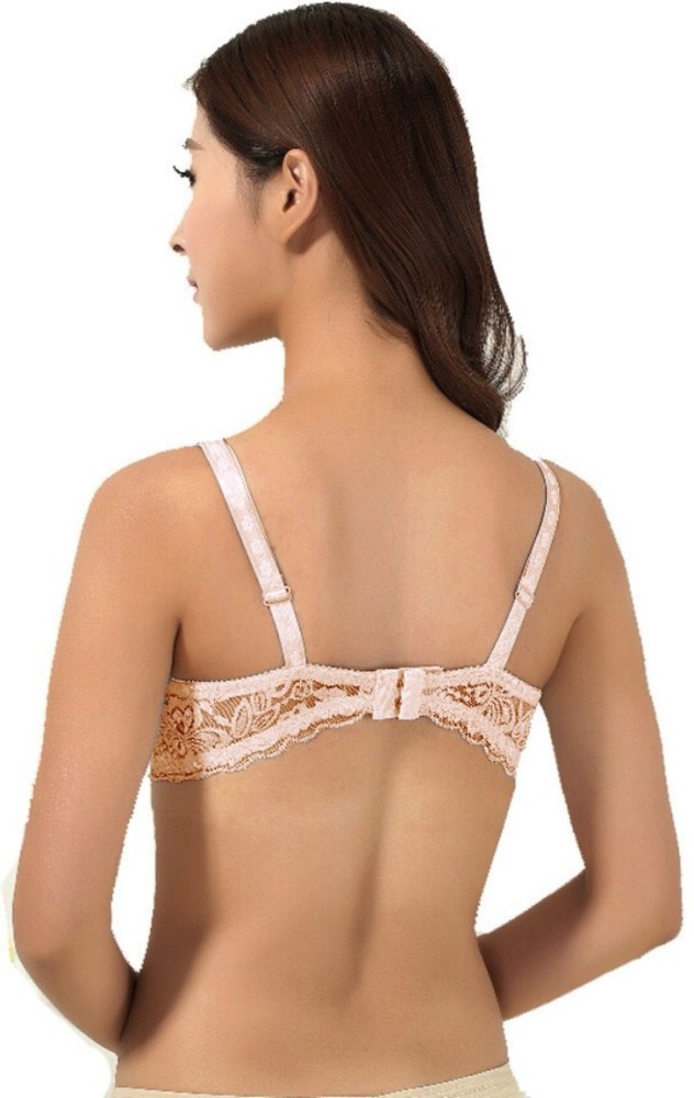 Buy KETKAR Full Coverage Push Up Non Padded Non Wire Net & Lace