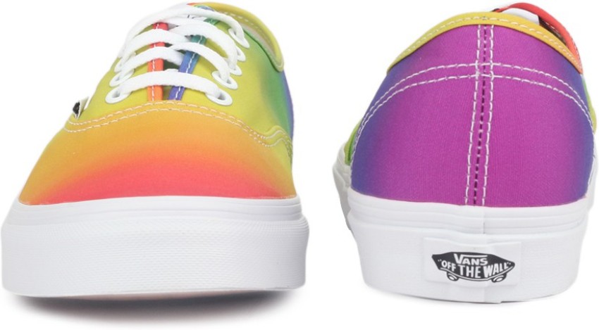 Purple vans store with rainbow