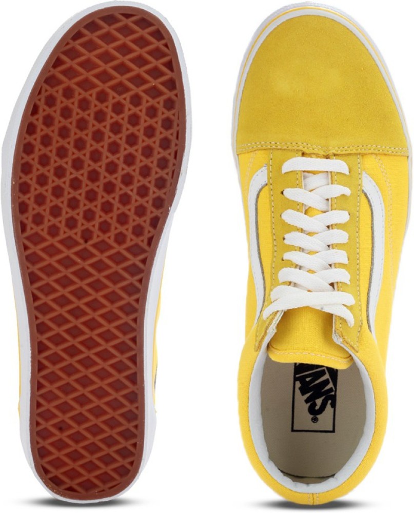 Vans old skool spectra shop yellow & white skate shoes