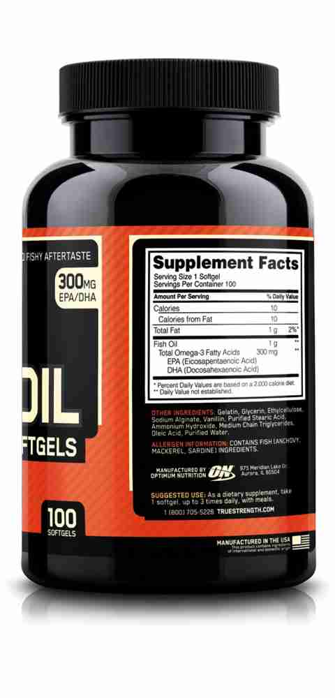 Optimum Nutrition Omega 3 Fish Oil, 300MG, Brain Support