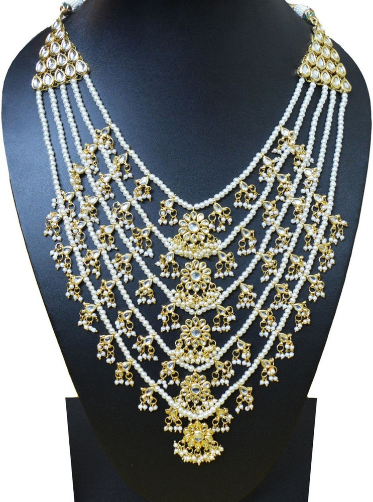GEHNOOR GNFK061N Pearl Alloy Necklace Price in India Buy GEHNOOR GNFK061N Pearl Alloy Necklace Online at Best Prices in India Flipkart