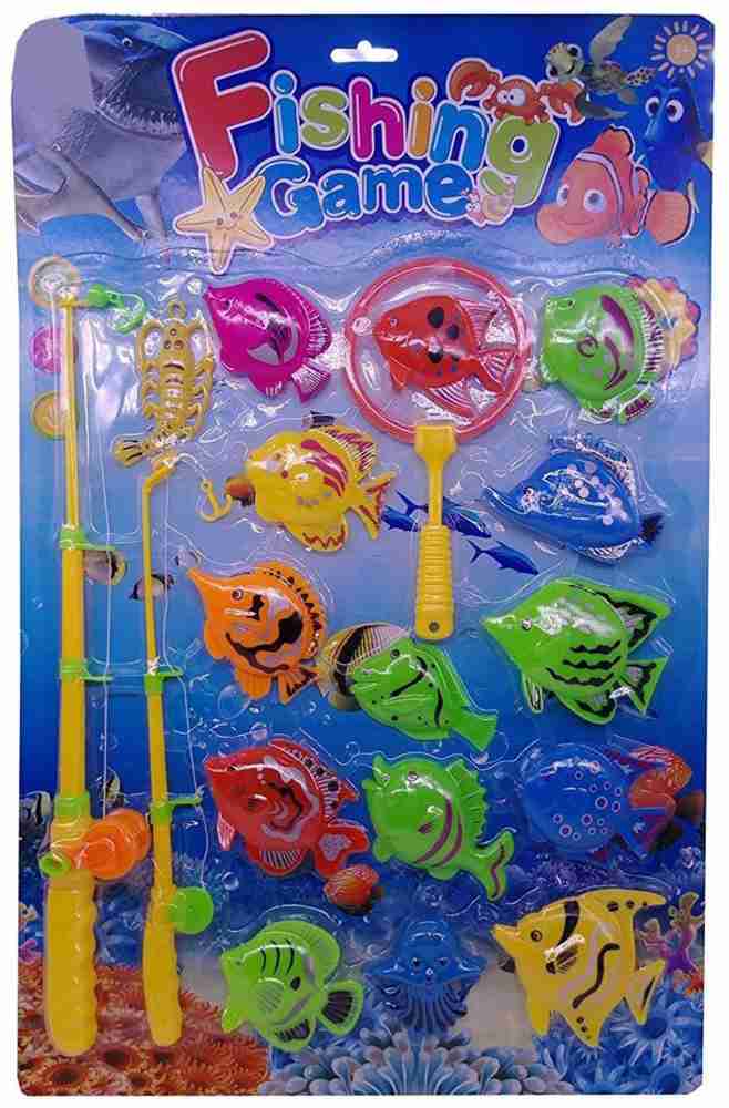 SMILES CREATION Fishing game set with 12 Fish Toy for Kids Price