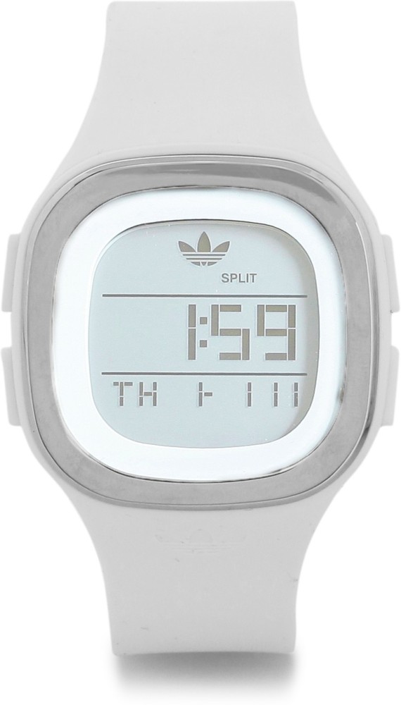 Adidas white best sale digital watch