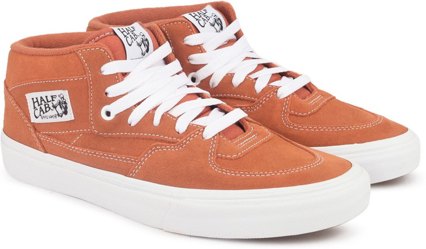 Orange leather sale vans