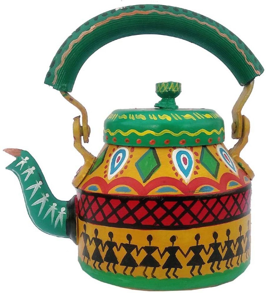 Tea Kettle Home Decor Hand Painted Tea Kettle Indian Tea 