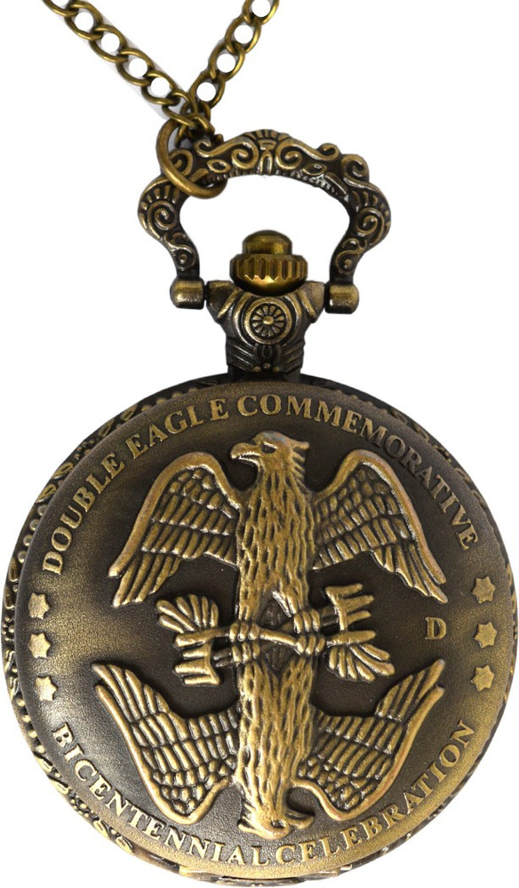 CREATOR Double Eagle Locket Brass Coper Pocket Watch Chain Price