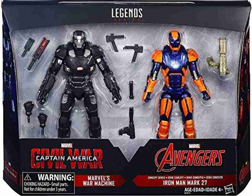 Hasbro Marvel Legends 6 Inch Captain America Civil War Action Figure Set War Machine And Iron Man Mark 27 Marvel Legends 6 Inch Captain America Civil War Action Figure Set War