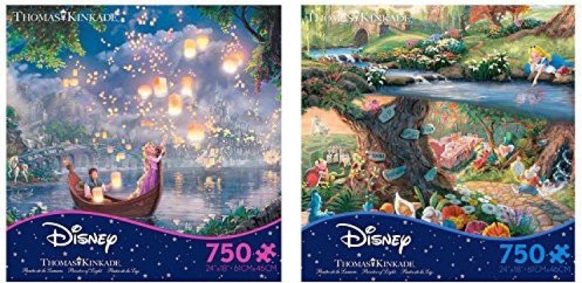 CEACO Thomas Kinkade Disney Dreams Tangled Puzzle Bundle With Alice In  Wonderland (2 Items) - Thomas Kinkade Disney Dreams Tangled Puzzle Bundle  With Alice In Wonderland (2 Items) . Buy Rapunzel, Alice