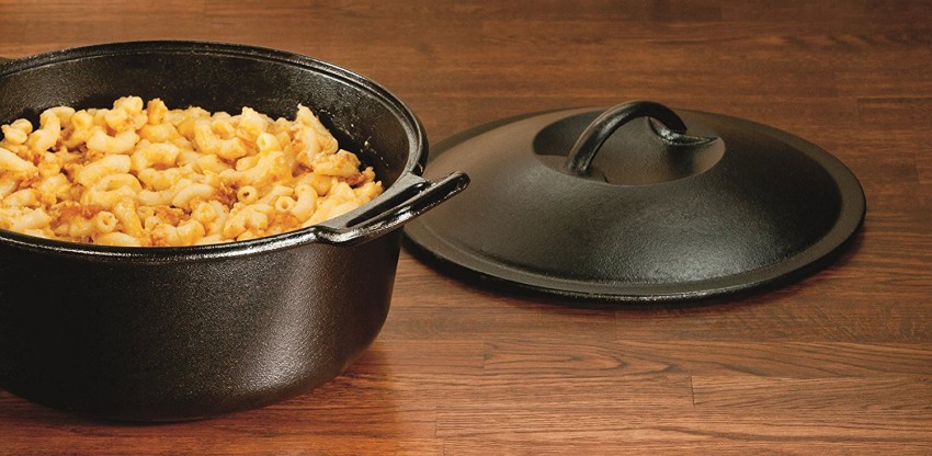 Meyer Pre-Seasoned Cast Iron Dutch Oven, Biryani Pot, Cast Iron Casserole  With Heavy Bottom, Cooking Pot With Lid, Biryani Pot Induction Bottom, Stew  Pot