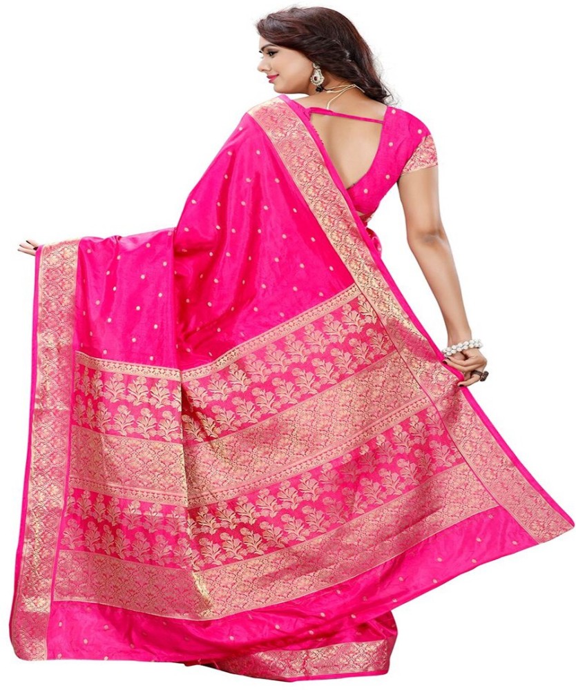 Pink saree cheap craftsvilla