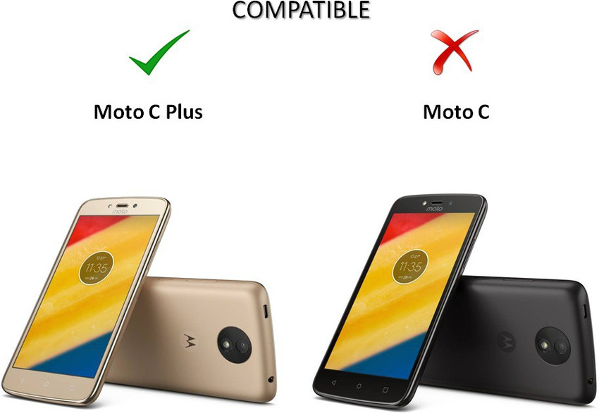 BRACEVOR Back Cover for Motorola Moto C Plus 360 degree stand