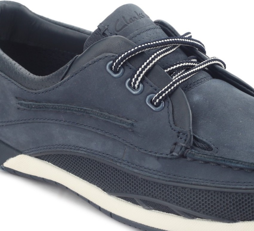 Clarks orson sales lace navy blue