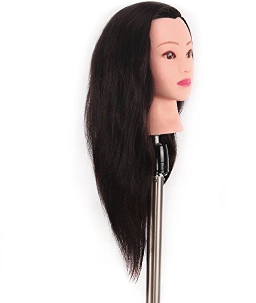 100% Real Hair Human Mannequin Head, Hair Styling Training Model Head And  Cosmetology Practice Doll Head For Hairstyle Design And Braiding - Gold