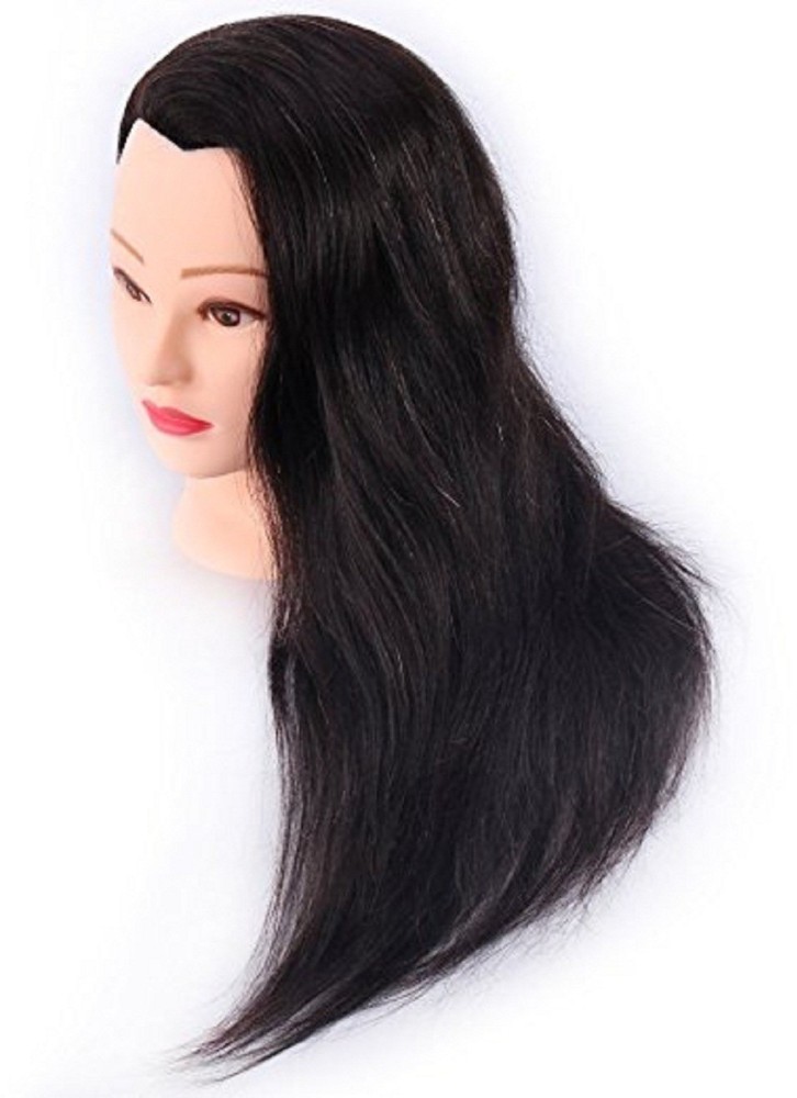 Mannequin Head 70% Real Hair, Cosmetology Doll Head for Hair