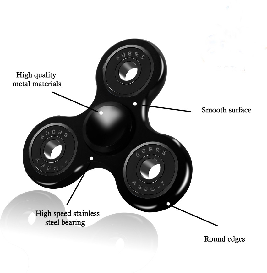 Fidget Spinner Black Ninja Hand Spinner Anxiety & Stress Reducer with Ball  Bearing - Fidget Spinner Black Ninja
