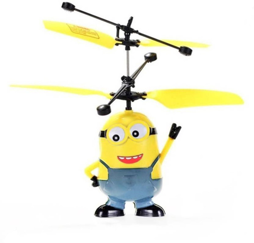 KM ROYALS Flying Minion Helicopter With Remote Yellow Flying