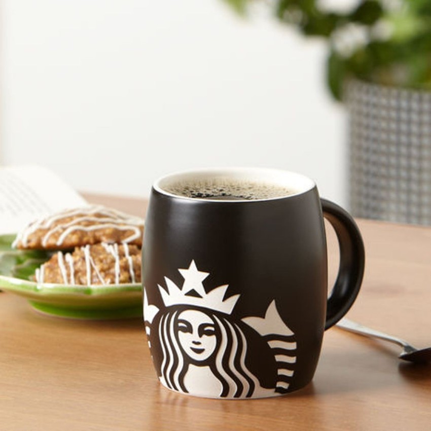 Starbucks Matte Siren Black Ceramic Coffee Mug Price in India - Buy  Starbucks Matte Siren Black Ceramic Coffee Mug online at