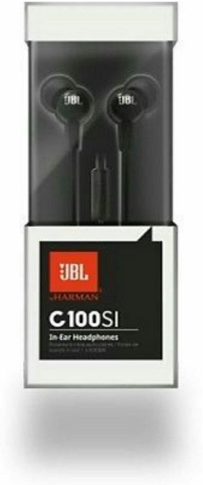 JBJ C100SI In-Ear with Mic (Black) Headphone Stand Price in India