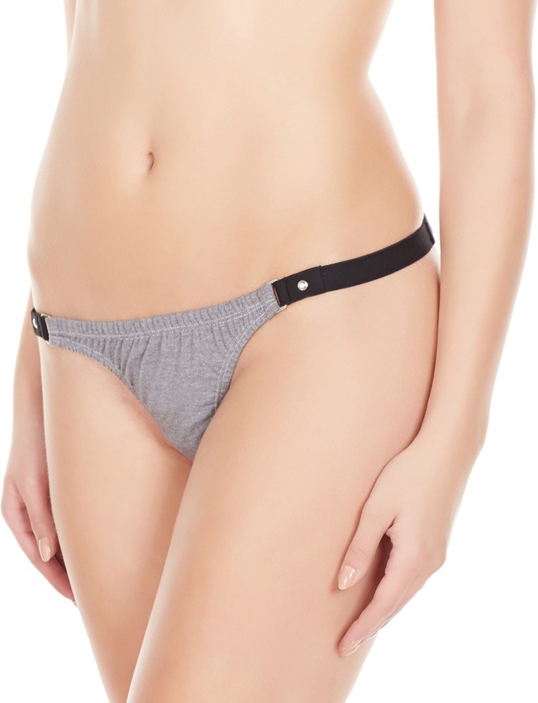 La inTimo Women Thong Grey Panty - Buy Milange Grey La inTimo Women Thong  Grey Panty Online at Best Prices in India