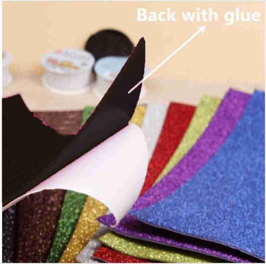 Multicolour A4 Size Glitter Foam Sheet Pack of 10 Sheets Use For Art &  Craft Decoration