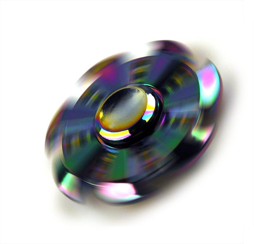 GOR Ninja Blade 7 Sided Rainbow Alloy Fidget Spinner 4 Yrs