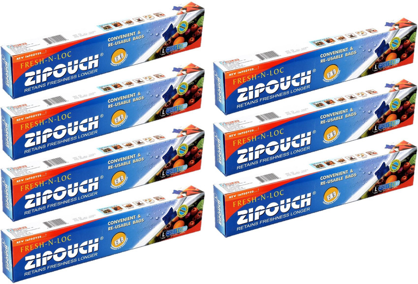 Zipouch Fresh N Loc Large Combo of 07 x 10 Pouches Total 70