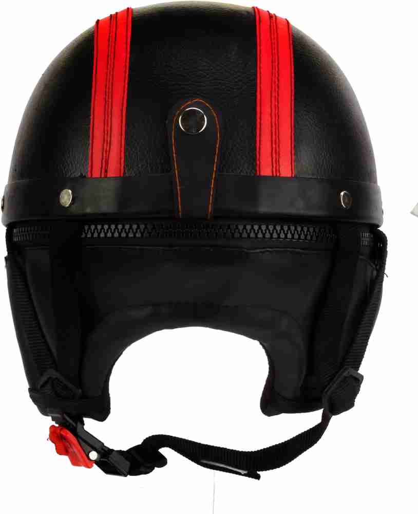 O2 leather Cowboy with cap Helmet Motorbike Helmet - Buy O2