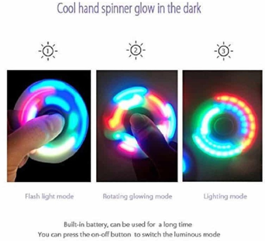 VibeX ™ High Speed Tri LED Light Fidget Spinner Finger Toy, Relieves  Stress, anxiety, ADD, ADHD, spins quiet & smooth, portable - ™ High Speed  Tri LED Light Fidget Spinner Finger Toy