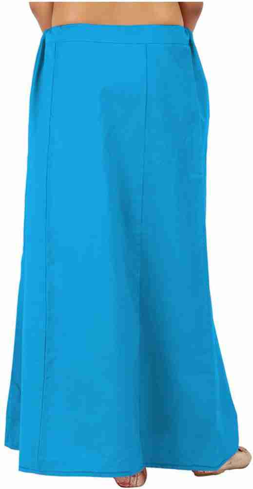 New Life Enterprise 7 Part Sky Blue Saree Petticoat Inskirt-Vimal