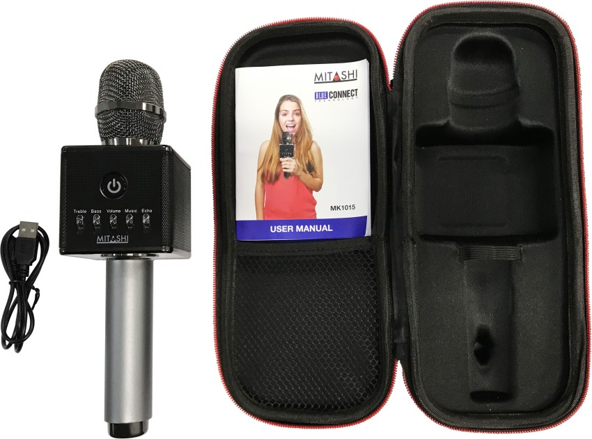 MITASHI Wireless Karaoke Mic with Inbuilt Speakers and Bluetooth